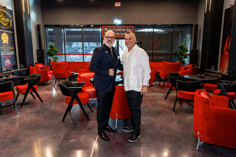 Sabor Havana's founders in the Doral cigar lounge