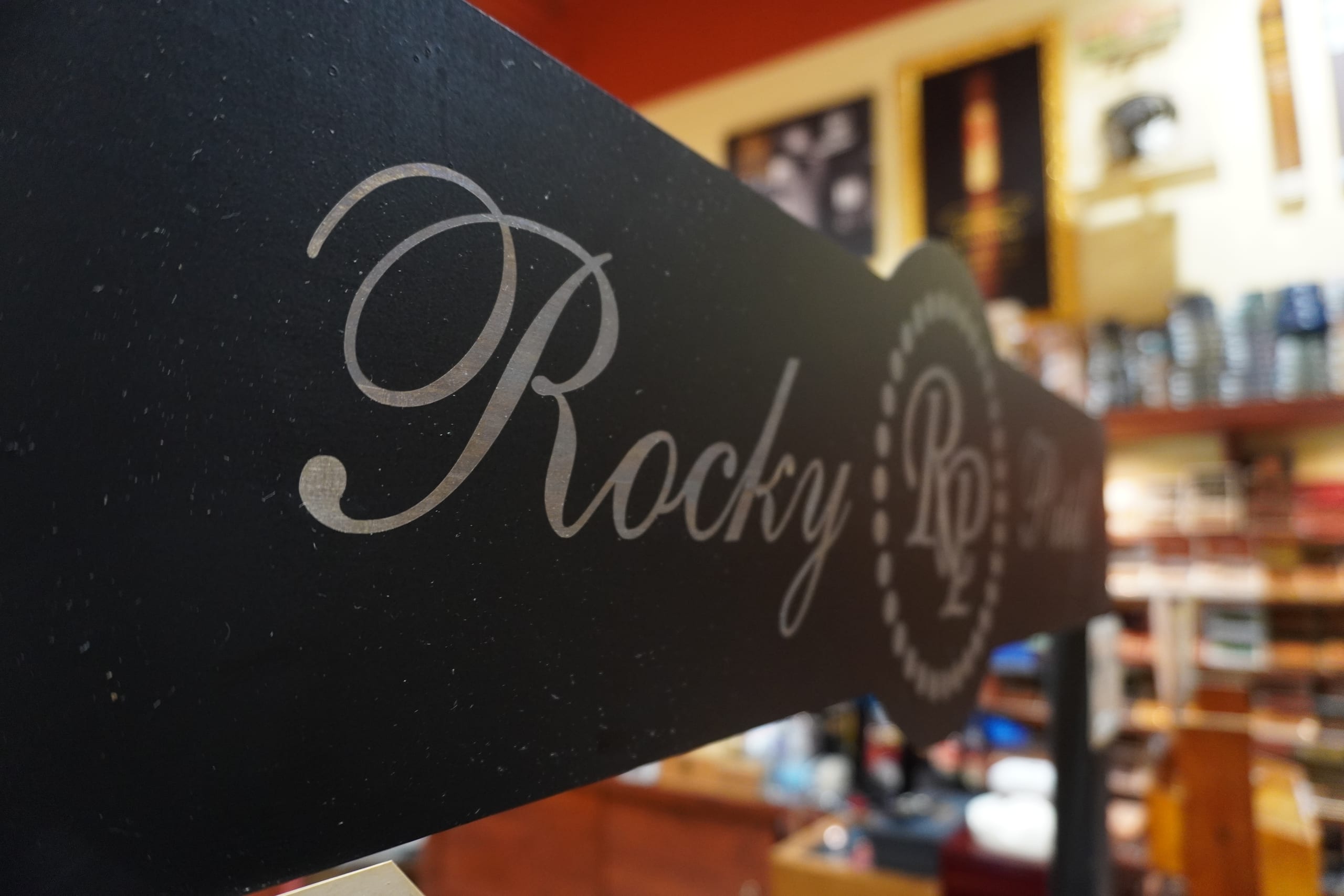 Rocky Patel cigars on the shelf at Sabor Havana in Doral, Miami